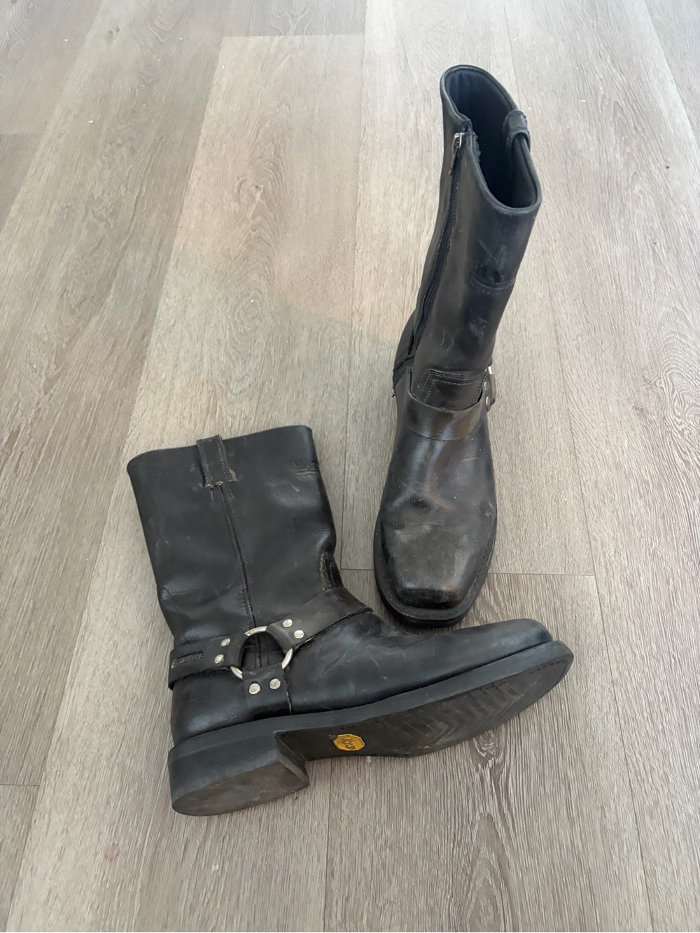 Bates waterproof Leather Harness Biker Boots riding motorcycle